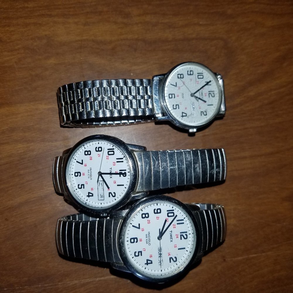 3 Used Timex Watches